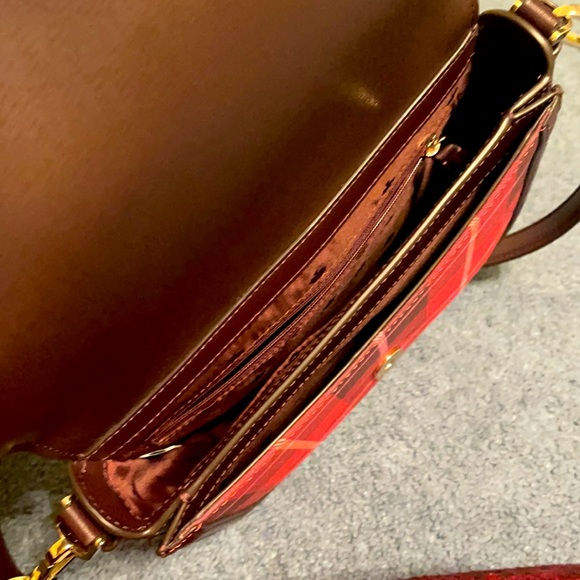 KATE SPADE. Crossbody plaid purse, 3 slit with zip opening, 1 open side on back - Picture 4 of 4